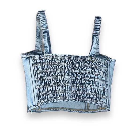 NEW Live 4 Truth Jean Cropped Tank Top Scrunched Back Women’s Size Small - Picture 7 of 8